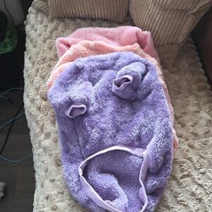 Dog Cozy Fleece Dog Shirts in Purple and Pink And Peach Xxl